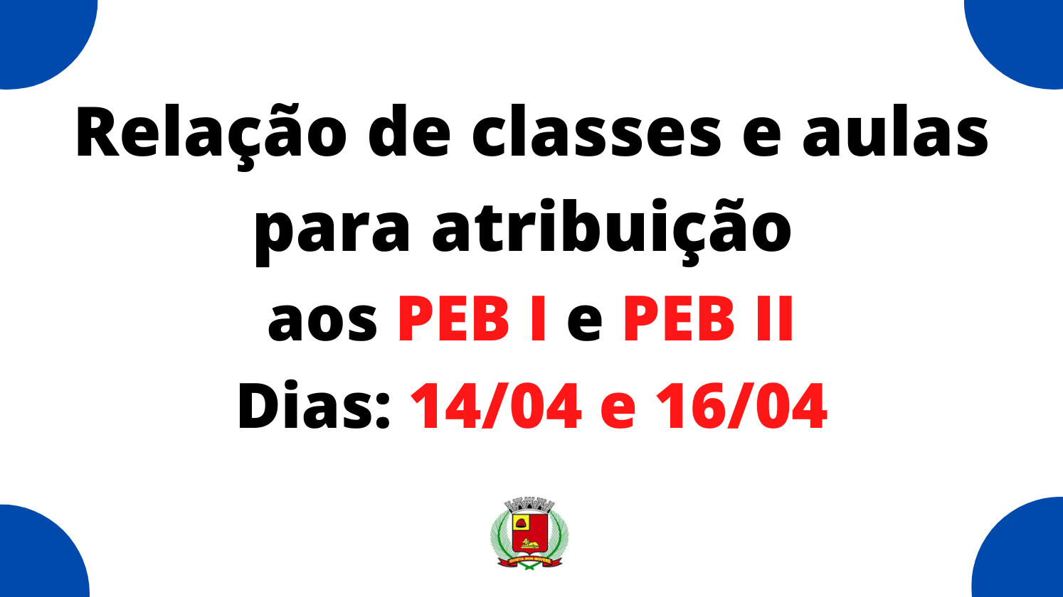 Imagem notícia Relação de Classes e aulas para Atribuição